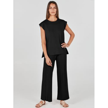 ANRABESS Women 2-Piece Lounge Set Trendy Comfortable Outfit