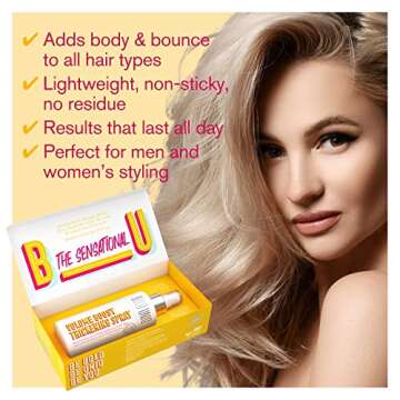 Instant Volumizing Hair Thickening Spray for All Hair Types