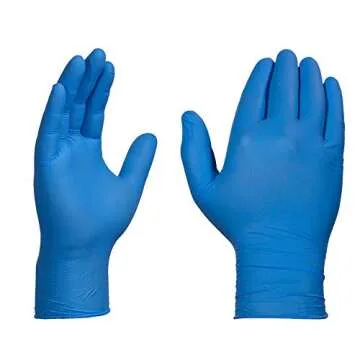 X3 Industrial Blue Nitrile Gloves, Box of 200, 3 Mil, Size Medium, Latex Free, Powder Free, Textured, Disposable, Non-Sterile, Food Safe, X3D44100BX
