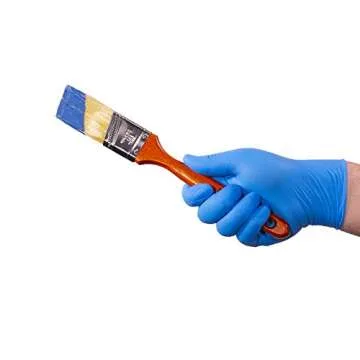 X3 Industrial Blue Nitrile Gloves, Box of 200, 3 Mil, Size Medium, Latex Free, Powder Free, Textured, Disposable, Non-Sterile, Food Safe, X3D44100BX