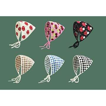 Solyinne Women's Crochet Head Kerchief Knitted Hair Scarf Headwrap for Women Girls Floral Fruits Hea...