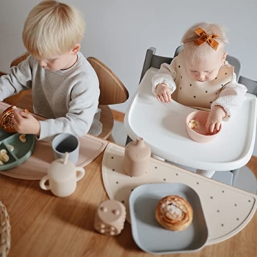 mushie Silicone Suction Bowl for Safe Baby Feeding