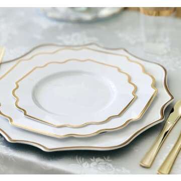 Elegant OCCASIONS 10-Piece Acrylic Plastic Charger Plates