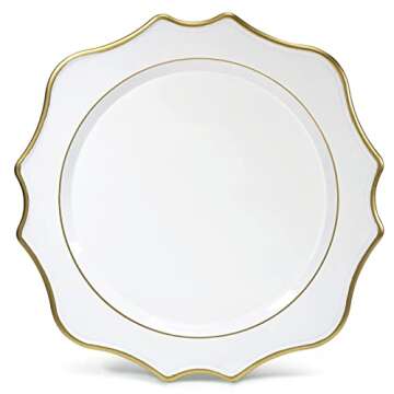 Elegant OCCASIONS 10-Piece Acrylic Plastic Charger Plates