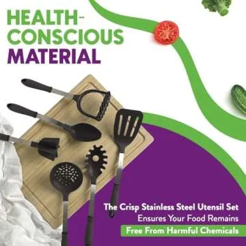 Crisp 6-Piece Stainless Steel Kitchen Utensils Set