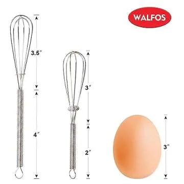 Walfos Mini Whisk Set Stainless Steel Kitchen Tool