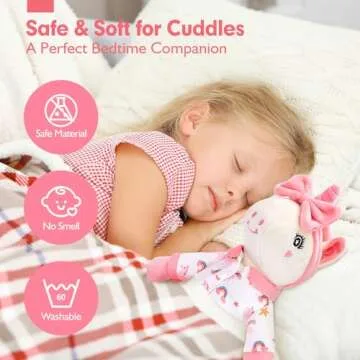 Unicorns Toys for Girls Age 4-6 - Ballerina Doll Stuffed Animal Toys for Girls 3-5, Ballet Dress up Doll, 3 Set Clothes and Accessories with Plush Bag, 3 4 5 Year Old Girl Gifts Easter Basket Stuffers