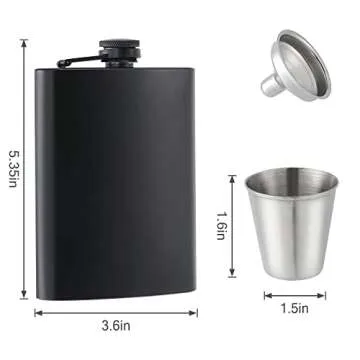 8 pcs Flask Set Leak-proof Stainless Steel 8Oz Gift Set