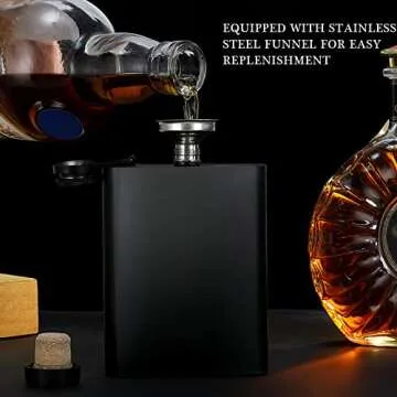 8 pcs Flask Set Leak-proof Stainless Steel 8Oz Gift Set