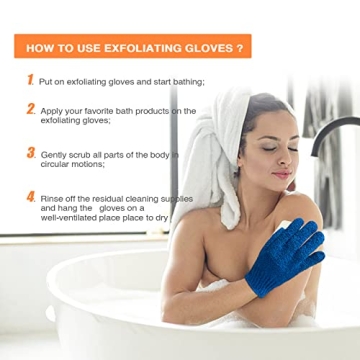 Exfoliating Bath Gloves Spa Massage for Healthy Skin