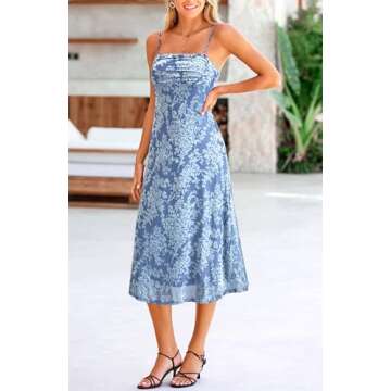 BTFBM Sexy Cowl Neck Bodycon Midi Dress for Summer