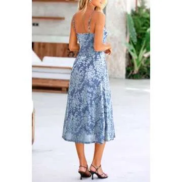 BTFBM Sexy Cowl Neck Bodycon Midi Dress for Summer