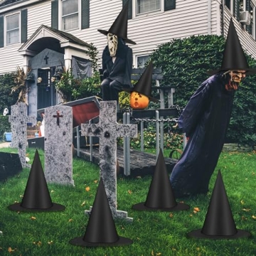 12 PCS Floating Witch Hats Halloween Decor Costume Accessories