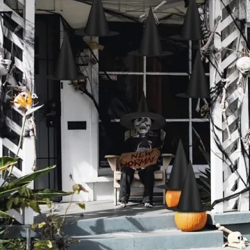 12 PCS Floating Witch Hats Halloween Decor Costume Accessories