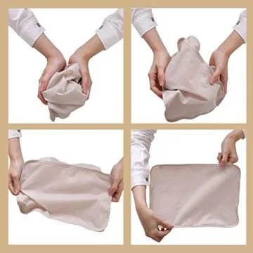 JJ POWER Travel Packing Cubes Organizers 3 Set for 20 inches Suitcase (3 set beige)