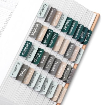 Mr. Pen Bible Tabs - 75 Tab Set in Winter Wood Design for Stylish Organization