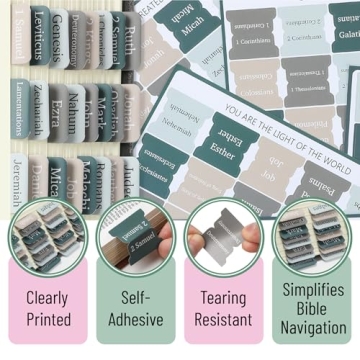 Mr. Pen Bible Tabs - 75 Laminated Index Tabs for All Bibles
