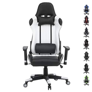Devoko High Back Gaming Chair with Adjustable Armrests