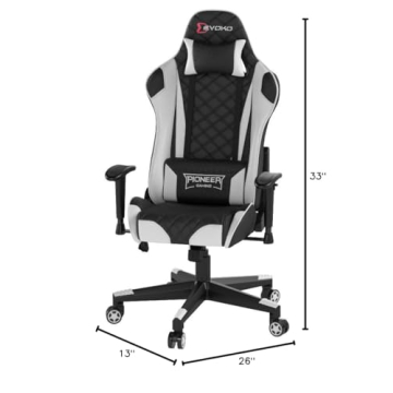 Devoko High Back Gaming Chair with Adjustable Armrests
