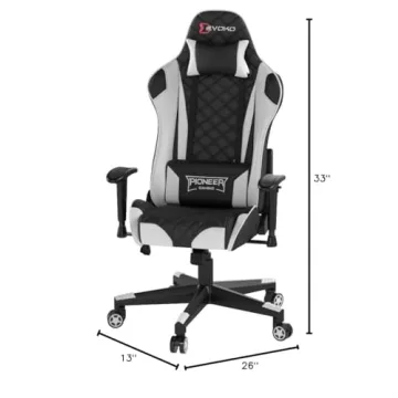 Devoko High Back Gaming Chair with Adjustable Armrests