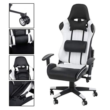 Devoko High Back Gaming Chair with Adjustable Armrests
