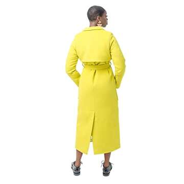 Pantora Women's Nicki Grommet Trench Coat, Yellow, X-Small