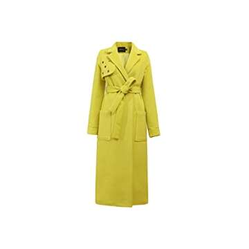 Pantora Women's Nicki Grommet Trench Coat, Yellow, X-Small