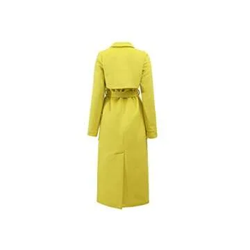 Pantora Women's Nicki Grommet Trench Coat, Yellow, X-Small