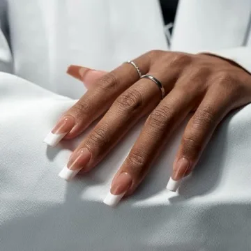 BTArtboxnails French Tip Press on Nails - 300pcs for DIY Nail Art