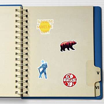 Waterproof Hiking Adventure Stickers Pack 100 pcs