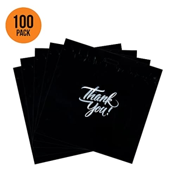 Infinite Pack Black 9x12 Thank You Merchandise Bags