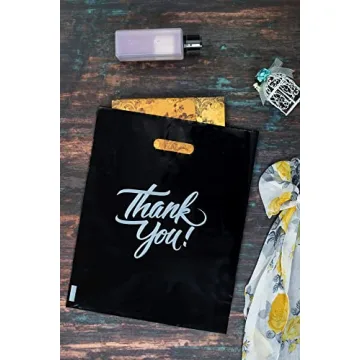 Infinite Pack Black 9x12 Thank You Merchandise Bags