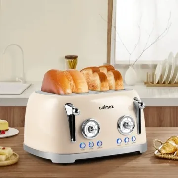 CUSIMAX Stylish 4 Slice Stainless Steel Toaster for All