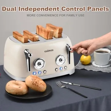 CUSIMAX Stylish 4 Slice Stainless Steel Toaster for All