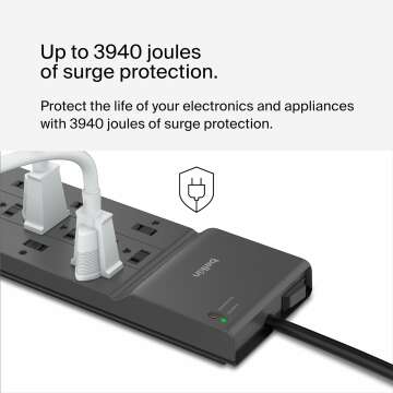 Belkin 12-Outlet Surge Protector Power Strip 8ft
