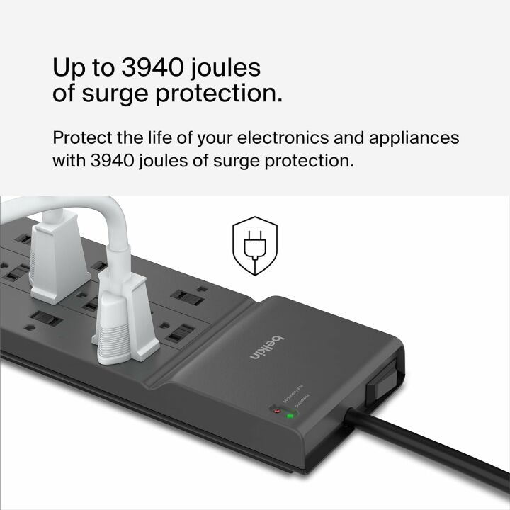 Belkin 12-Outlet Surge Protector Power Strip 8ft