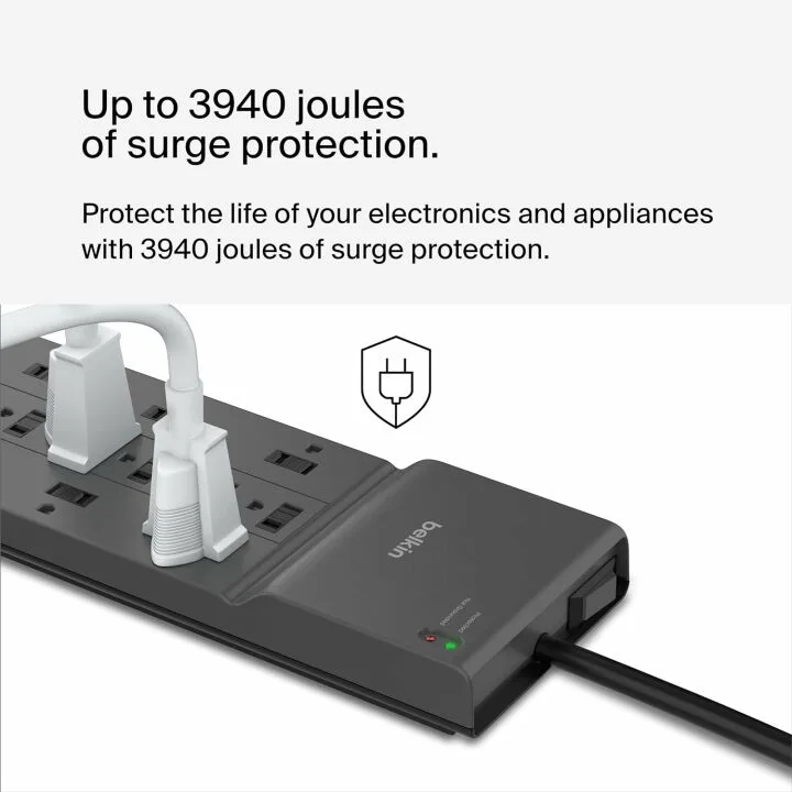 Belkin 12-Outlet Surge Protector Power Strip 8ft