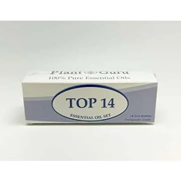 Essential Oil Set 14-5 ml Therapeutic Grade 100% Pure Frankincense, Lavender, Peppermint, Rosemary, Orange, Tea Tree, Eucalyptus, Grapefruit, Lemon, Lime, Clove, Spearmint, Lemongrass, Cinnamon
