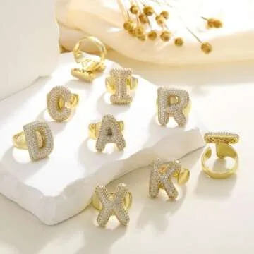 Fullrainbow Gold Initial Rings - Chic & Personalized Jewelry
