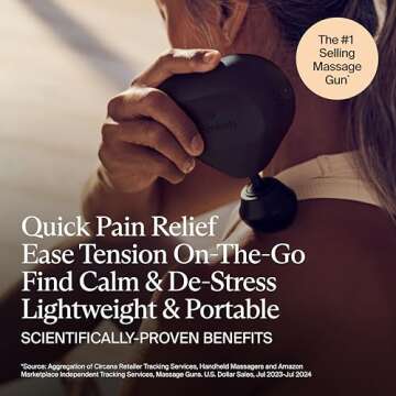 TheraGun Mini Handheld Electric Massage Gun - Compact Deep Tissue Treatment for Any Athlete On The Go - Portable Percussion Massager with QuietForce Technology