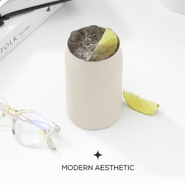 Unbreakable JoyJolt Metal Beer Can Tumblers Set of 6