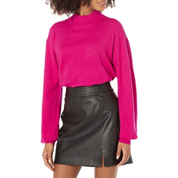 Mock-Neck Sweater with Cutout Back for Women