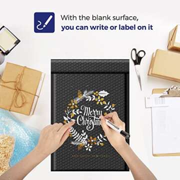 Fuxury Bubble Mailers 10.5x16 Inch 40 Pack Self Seal Padded Envelopes Waterproof Mailing Envelopes Bubble Padded Cushioning Padded Mailers Bubble Bags for Packaging Small Business Large #5 Black