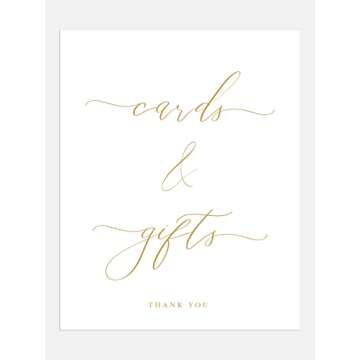 Elegant Cards and Gifts Sign for Wedding Decoration