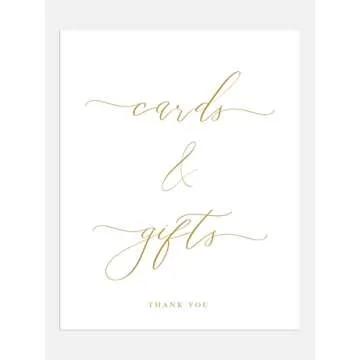 Elegant Cards and Gifts Sign for Wedding Decoration