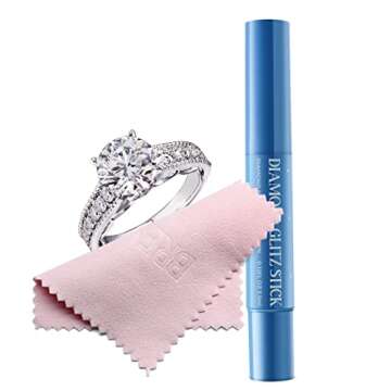 Jewelry Cleaning Pen with Jewelry Cleaning Cloth - Portable Jewelry Cleaner All Jewelry and Precious Stones Sparkle Your Jewelry with This Non Toxic, Easy to Use Ring Cleaner Pen
