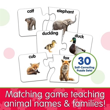 Educational Animal Matching Puzzle for Kids - Age 3-6