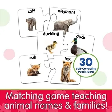 Educational Animal Matching Puzzle for Kids - Age 3-6