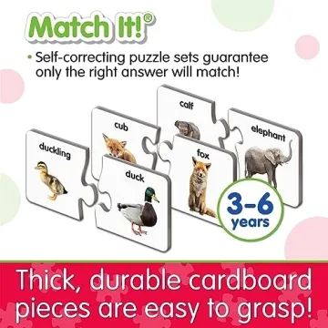 Educational Animal Matching Puzzle for Kids - Age 3-6