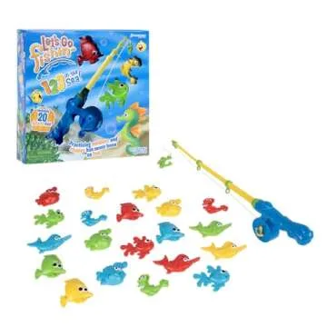 Pressman Let’s Go Fishin’ 123 in The Sea! - Practice Counting, Shapes, and Colors Game - Ages 4 ...